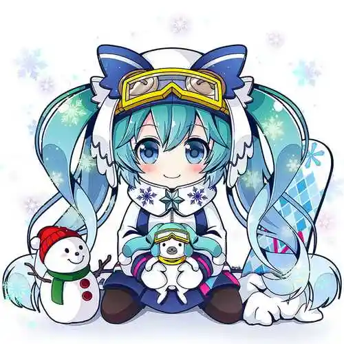 q版miku初音未来 p站手绘图下载,萌娘资源站
