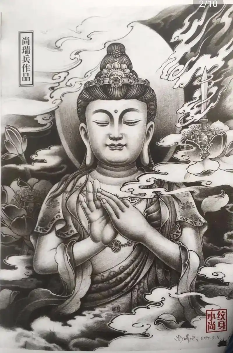 每周都有不一样的纹身手稿,有喜欢的可以关注一下,谢 - 抖音