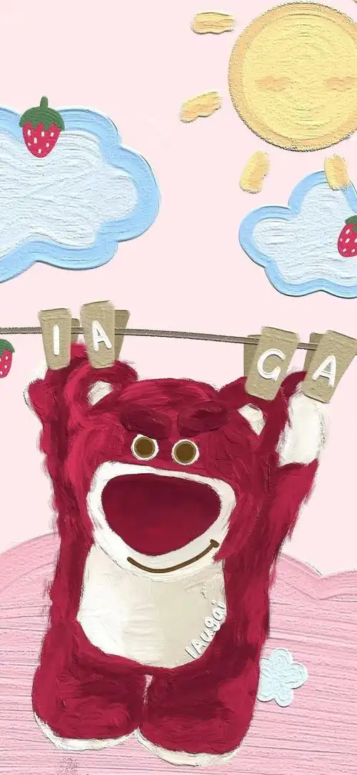 玩具总动员卡通可爱草莓熊高清壁纸2