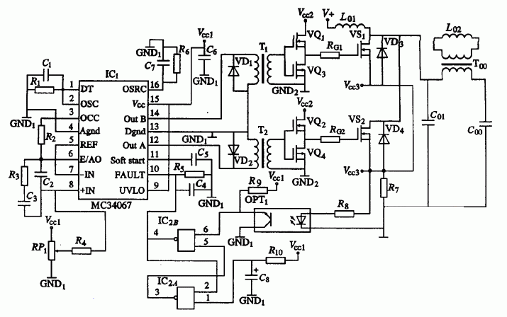 逆变器控制与驱动电路图
