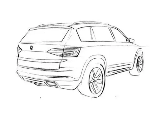 斯柯达suv简笔画