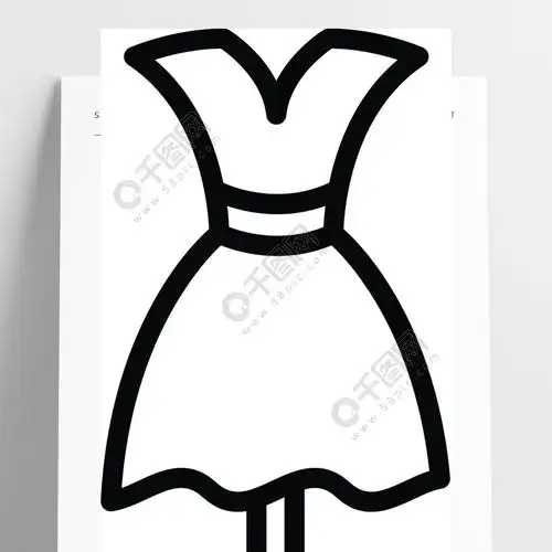 时尚法国服饰图标大纲时尚法国服饰矢量图标在白色背景上孤立的网络