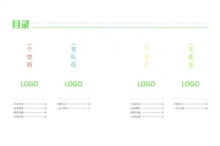 简约企业宣传画册目录【内页模板】