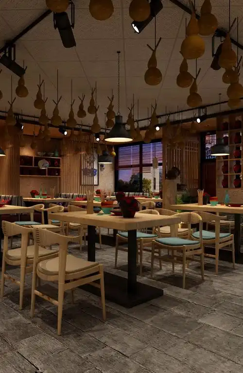 小酒馆装修灯饰设计古典中式别墅装修灯饰设计简约现代餐厅灯饰效果图