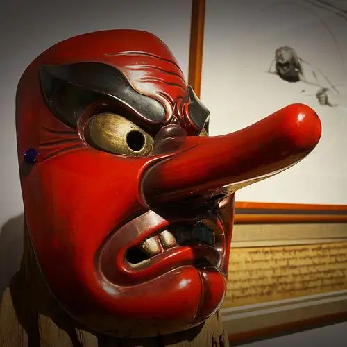 鸿木斋 日本能面面具 天狗面具 cj270 (3).jpg