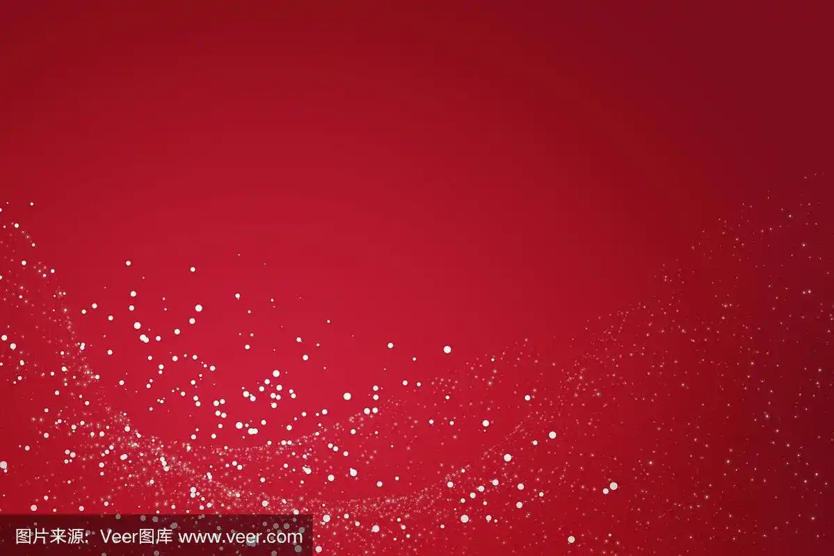 抽象圣诞梯度暗红色背景与白色点粒子