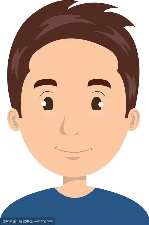 年轻人脸卡通设计