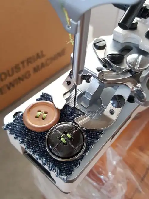 天昱牌373大平扣电脑直驱服装钉扣机配乐江电控缝纫机械设备