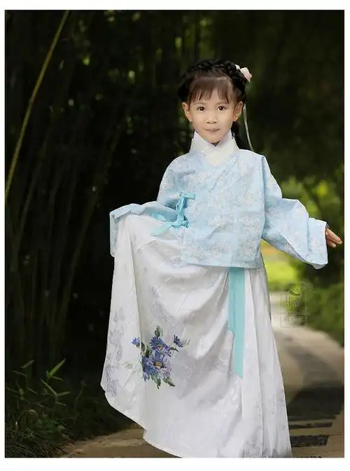 衔泥小筑少儿汉服宝宝女童装亲子装交领襦裙衫裙套装新款秋装晓悠