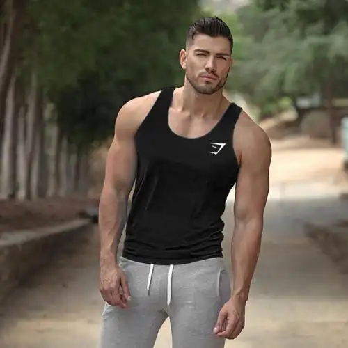 超人健身背心男工字健美运动坎肩紧修身弹力背心无袖坎肩运动背心