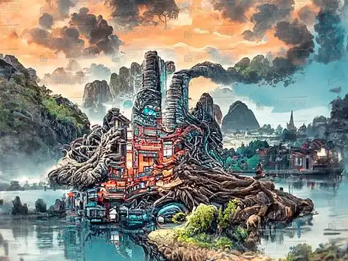 ai城市绘画梦核_素材网站_图片免费下载-zcool站酷