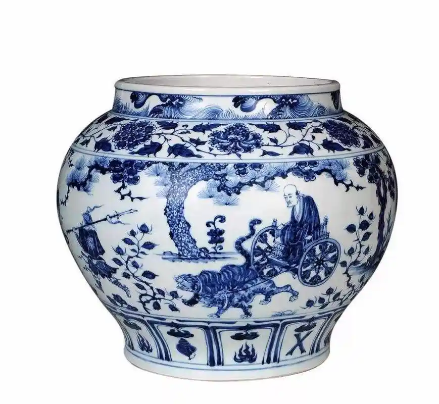 元青花鬼谷子下山图罐 中文名:元青花鬼谷子下山图罐 类02 02 别