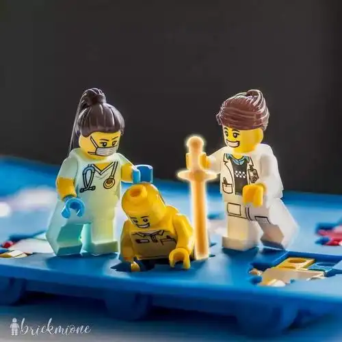 lego乐高人仔美图欣赏 猪肉很贵那就抓鸡吃吧