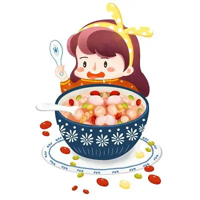 卡通手绘腊八粥腊八节原创素材