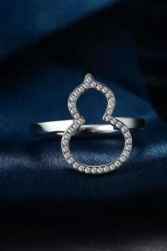 古钻 倾世 18k金钻石 女士戒指 j3086 白金色-珍品网触屏版