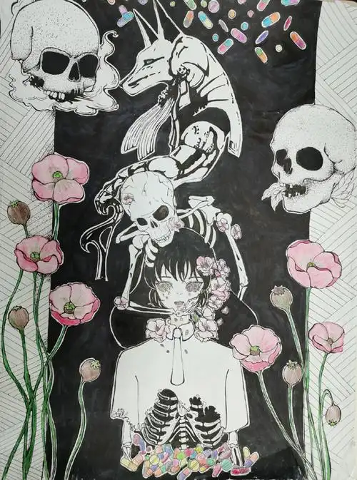 校园快讯_校园动态_我校学生积极参与江油市禁毒海报制作比赛活动江油