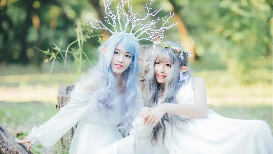 闺蜜姐妹花高清唯美桌面壁纸