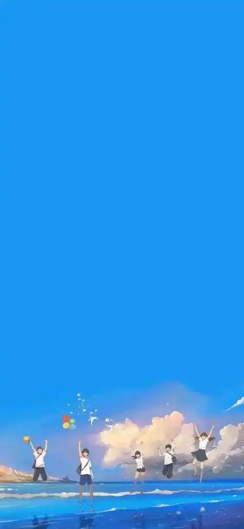 蓝色治愈系无水印手机壁纸_网易订阅