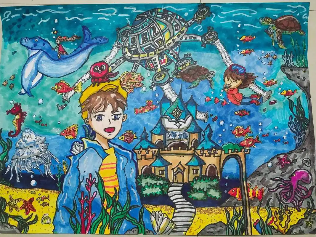 自己完成绘画比赛作品