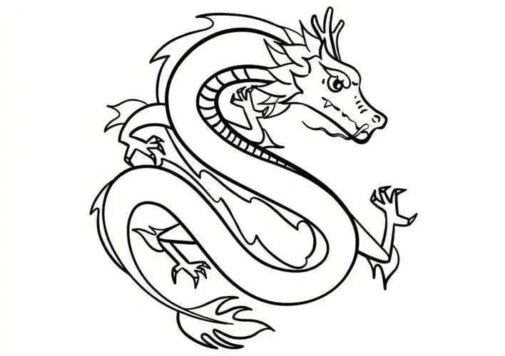 分享一张龙简笔画步骤图.