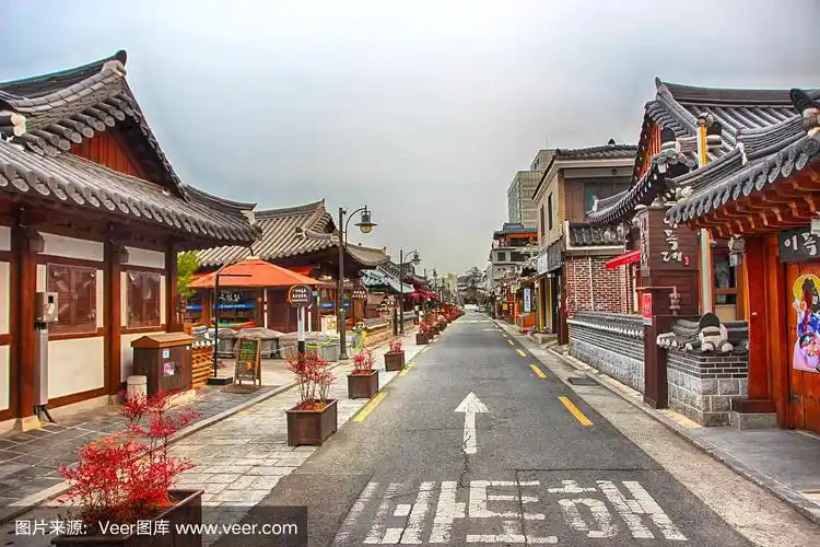 全州韩屋村鸟瞰图全州,全州,全北,韩国,亚洲