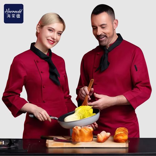 海蒙德(hiarmnodd)厨师形象领巾围脖 酒店餐厅服务员汗巾 厨师服角巾