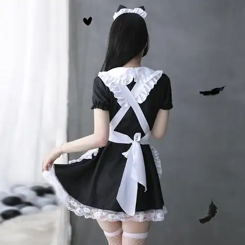 大码蕾丝性感女装大佬短裙伪娘衣服初学者内衣睡裙