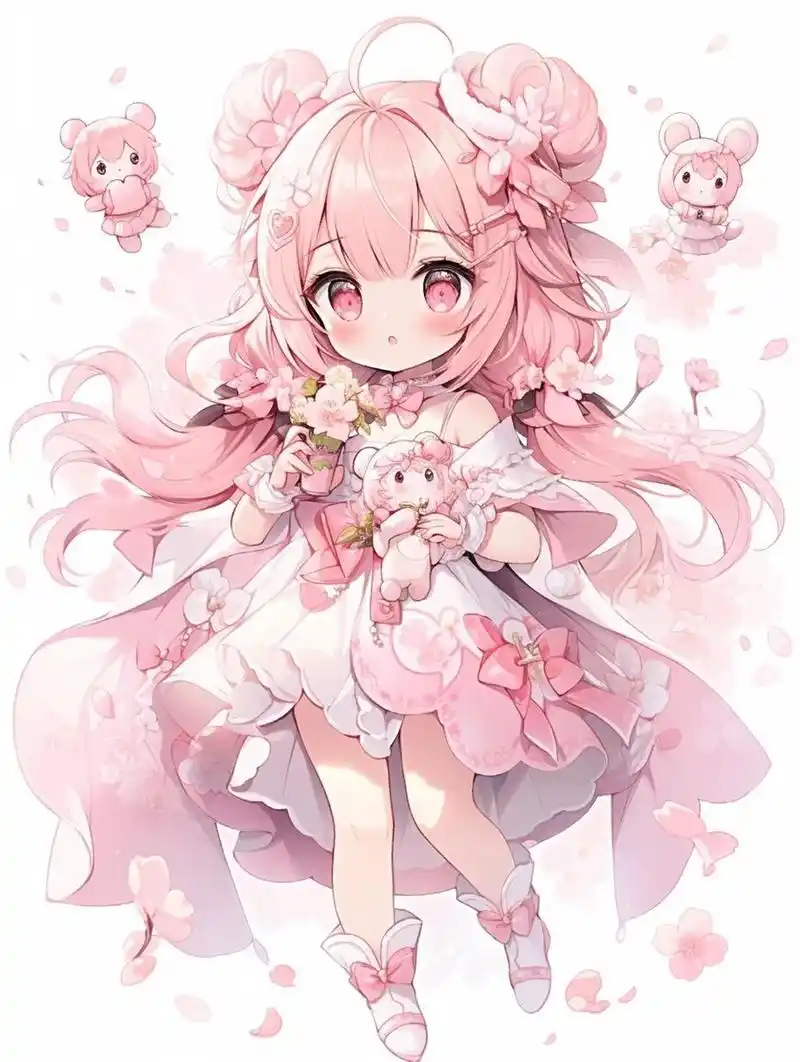q版粉色系浪漫樱花小公主