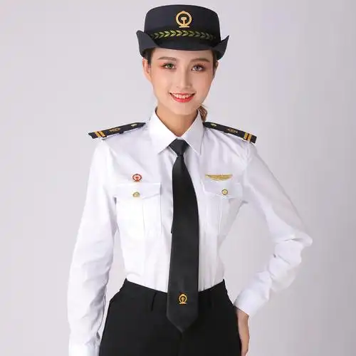 女款铁路制服白色短袖衬衫高铁动车列车乘务员其它制服