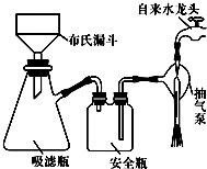 选择比布氏漏斗内径略小又能将全部小孔盖住的滤纸 b.