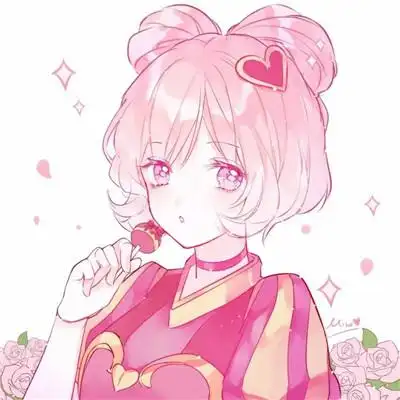 粉色系少女头像可爱 高清好看的可爱女头粉色系二次元图片_女生动漫