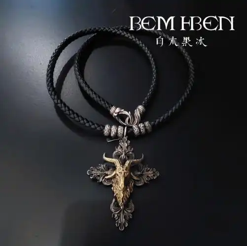 绝了重工艺原创手工银饰暗黑天使撒旦吊坠