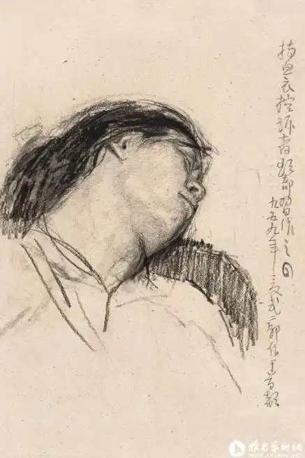 王式廓先生绘画作品欣赏一大型素描血衣