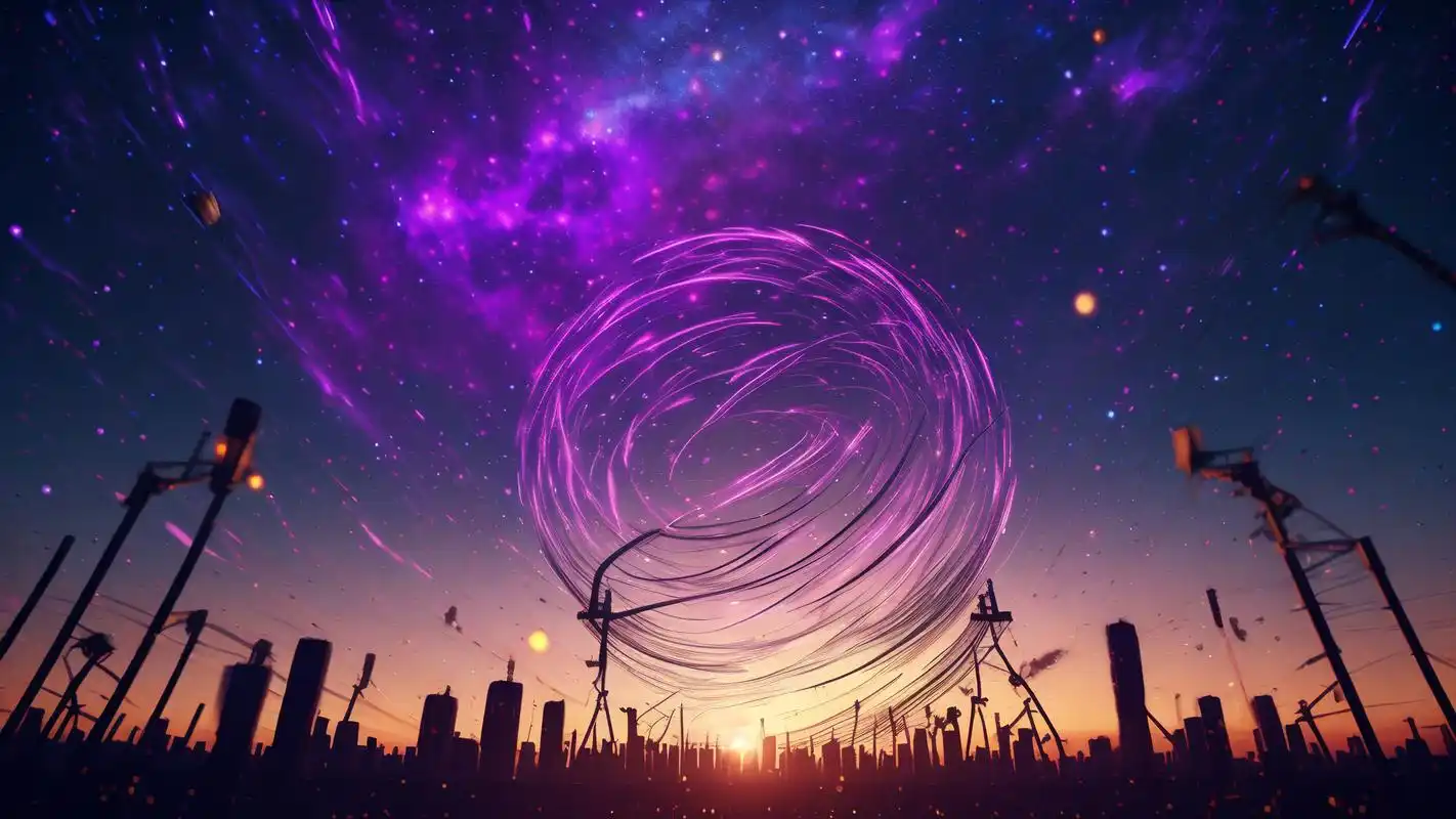 78梦幻紫色星空动画壁纸90 探索梦幻般的紫色星空,仿佛置身于浩瀚