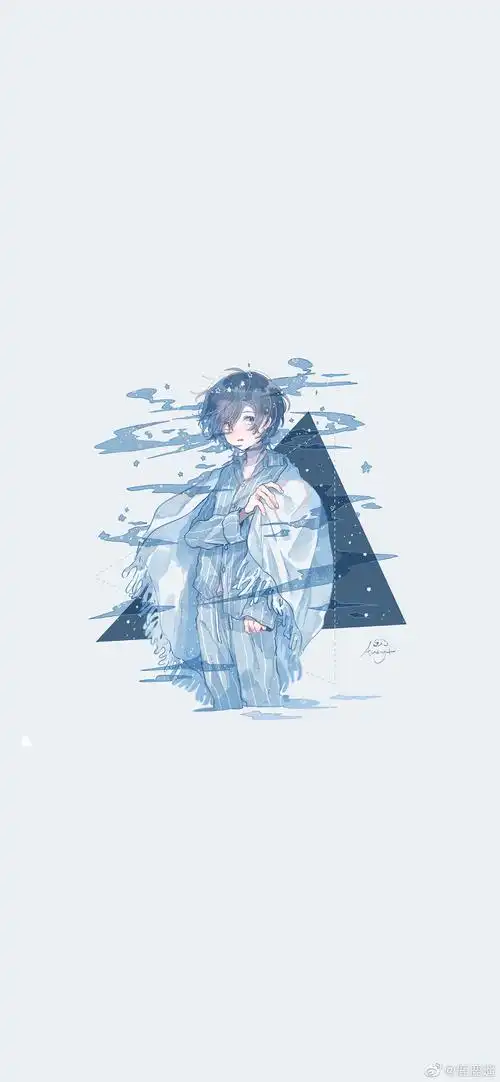 男生 cr:@见水印手绘插画/漫画少女/可爱卡通/旧漫壁纸/锁屏屏保/聊天