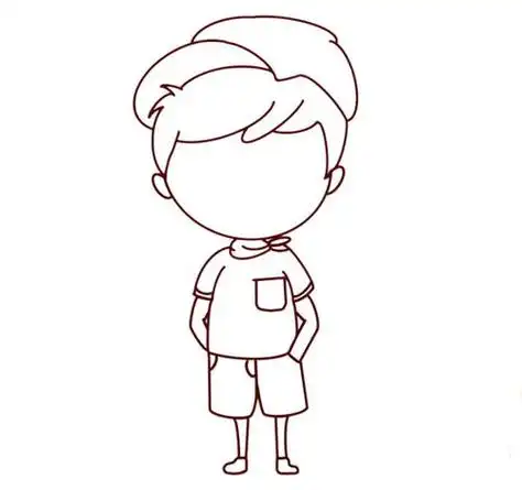 画小男孩简单又帅气的简笔画 简笔画小男孩的画法