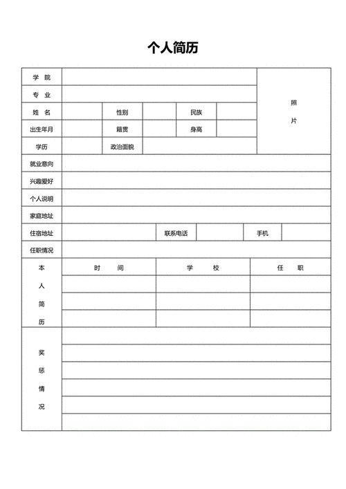 4份标准的个人简历表格.doc