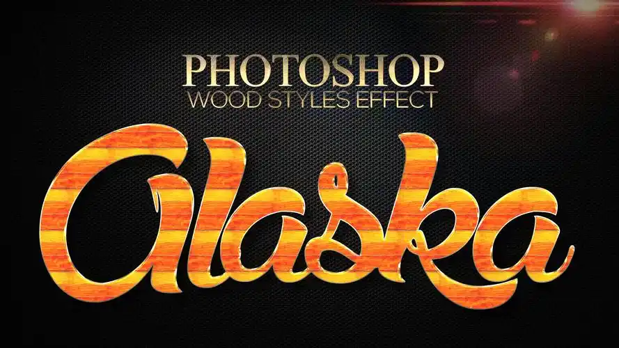 10款光泽木质效果标题字体设计ps样式模板10woodtextstyles