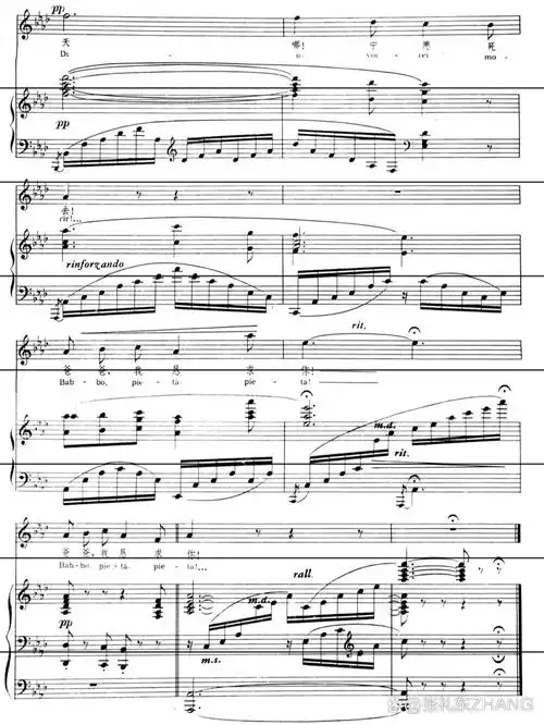 意大利歌曲《我亲爱的爸爸》正谱