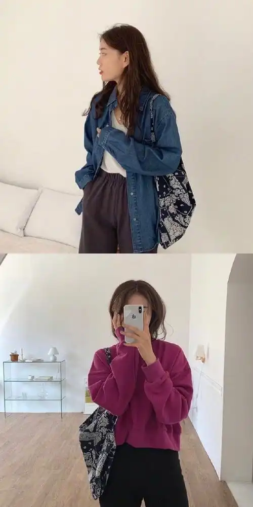 时尚博主穿什么##时尚穿搭#韩国时尚博主的春日穿搭,随性自然的风格