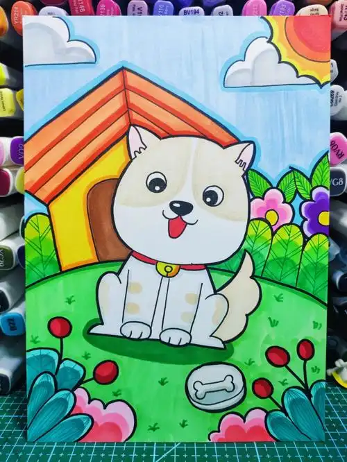 儿童简笔画  #可爱简笔画  #狗狗简笔画  #动物简笔画  #多乐绘马克