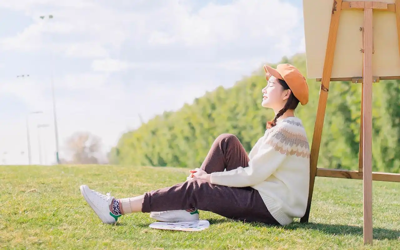 日系美女户外小清新高唯美写真图片壁纸