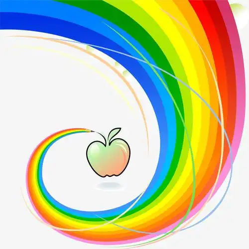 卡通唯美七彩彩虹