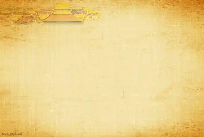 金色淡雅故宫背景ppt背景图片精品