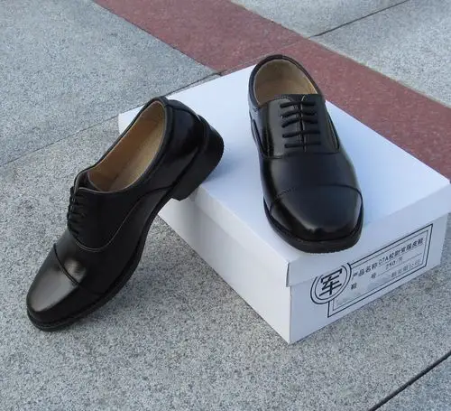 春秋正品男士军官三接头07常服真皮尖头校尉皮鞋制式士兵士官皮鞋