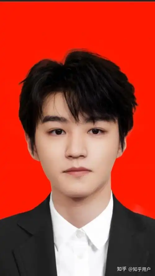 2.然后点击结果选择红色,这样证件照底色就完美画好了.1.