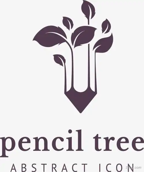 画笔艺术培训标志png素材透明免抠图片-漂浮元素-三元素3png.com