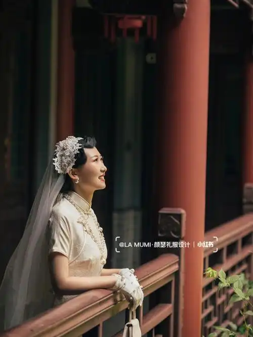 复古民国风婚礼正绢旗袍新娘旗袍威海