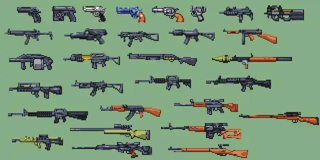 想开发2d射击游戏?像素画枪械画法指南