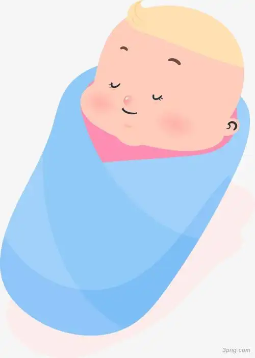 熟睡的小宝贝图png素材透明免抠图片卡通手绘